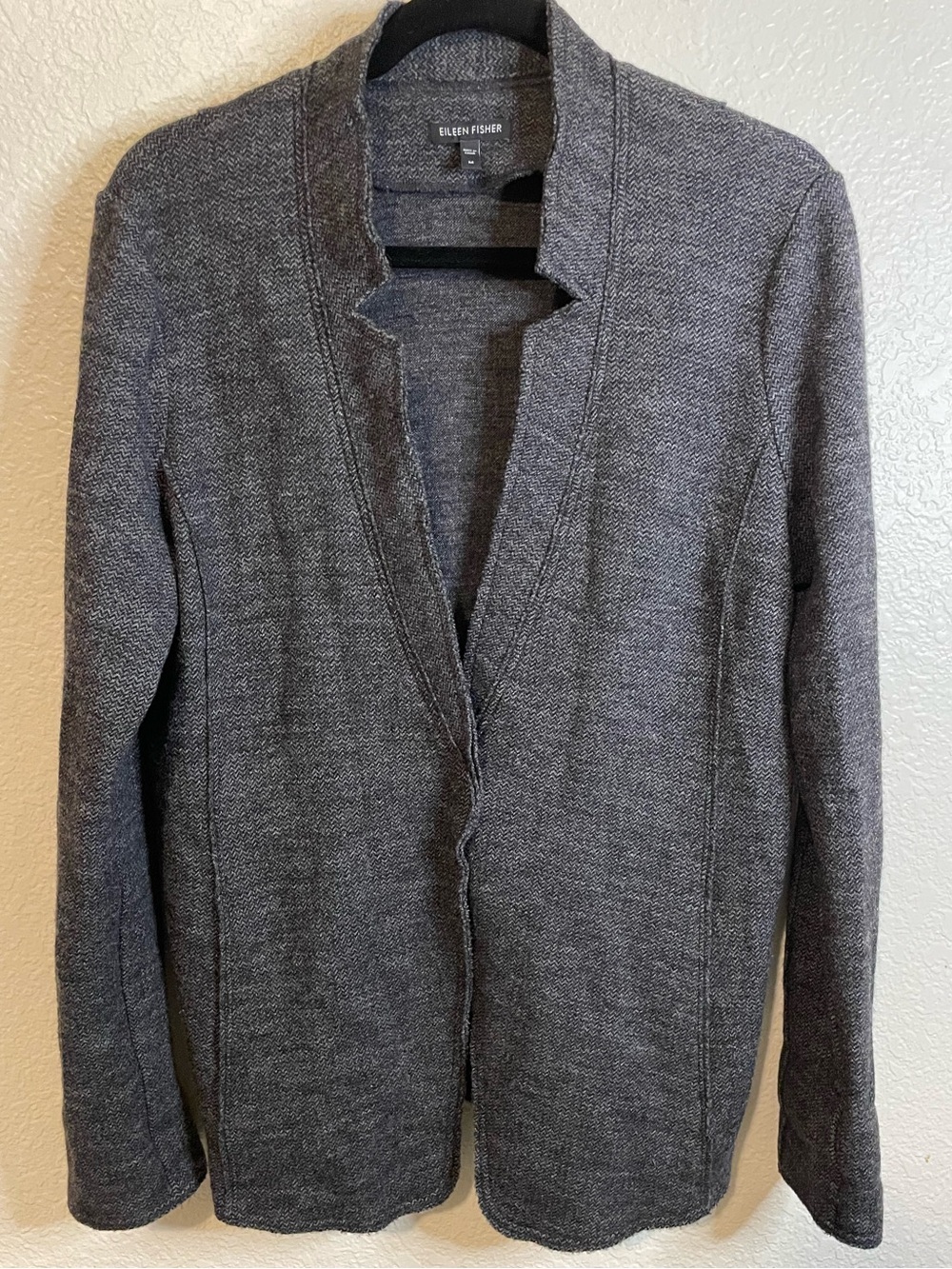 Eileen Fisher Women’s Blazer Wool Military One Button